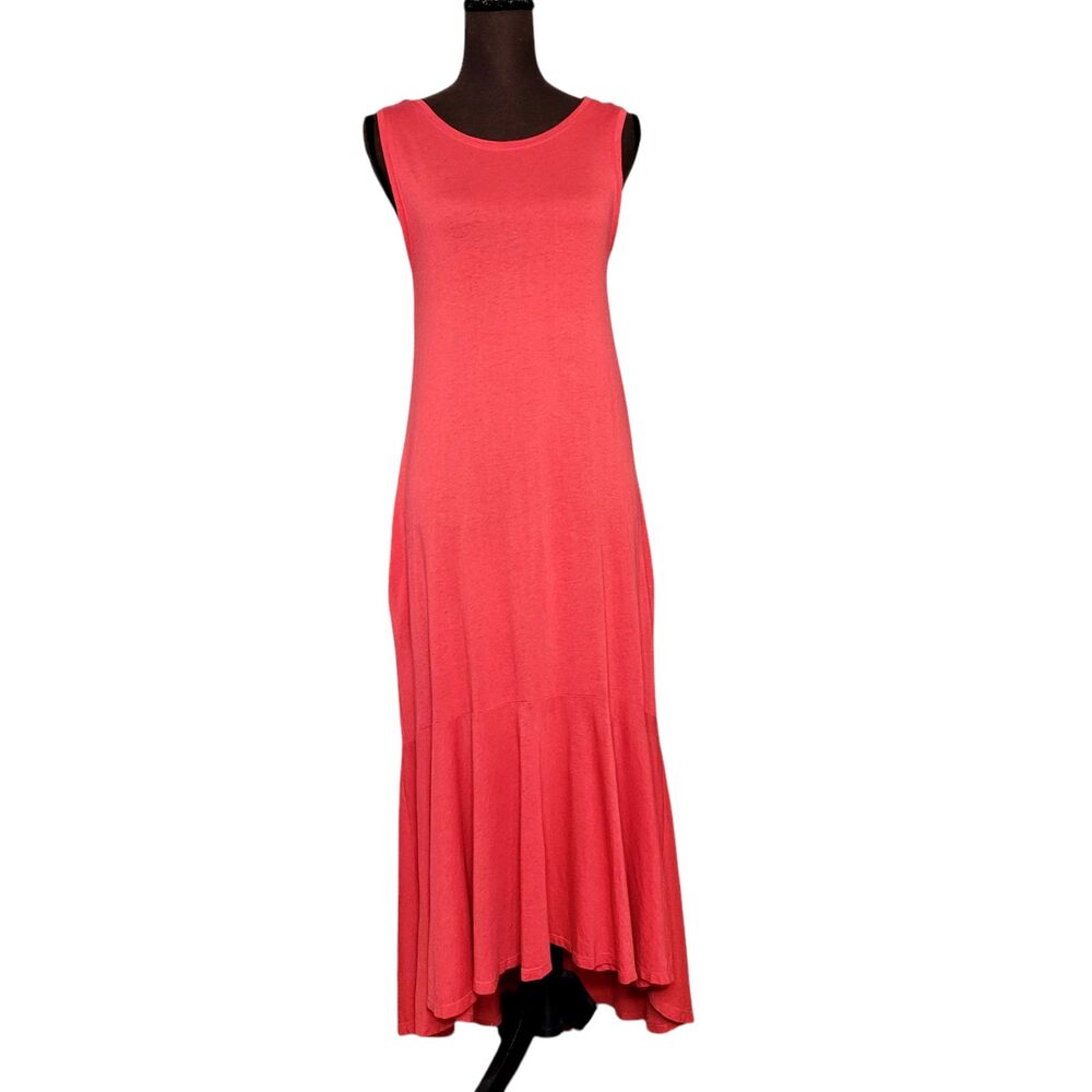 Zara Collection Dress Red Size S High Low Sleeve Stretch Long Casual